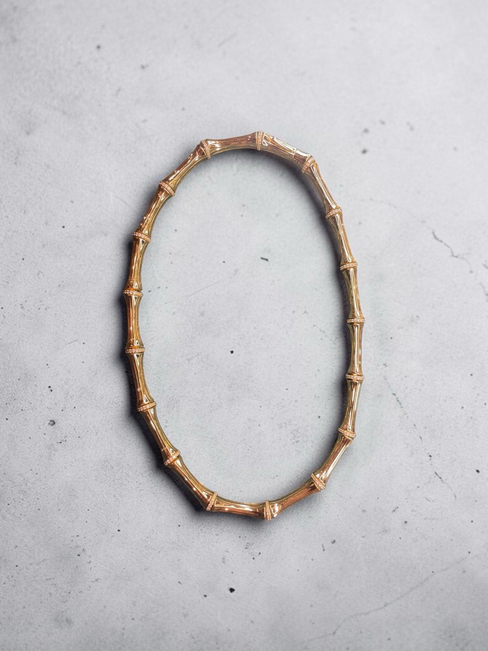Annabelle arm bamboo bar link chain necklace